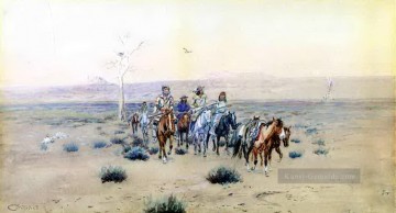  russell - Trapper die prarie 1901 Charles Marion Russell Überquerung